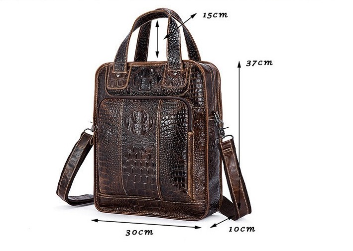 Túi Đeo Chéo Nam Da Bò Vân Cá Sấu Cao Cấp PL033