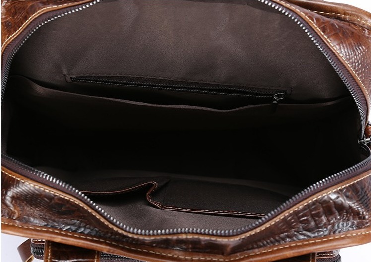 Túi Đeo Chéo Nam Da Bò Vân Cá Sấu Cao Cấp PL033