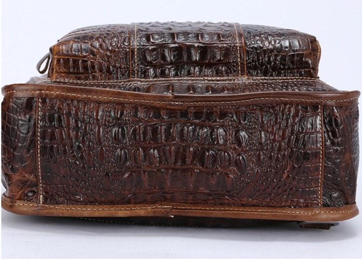 Túi Đeo Chéo Nam Da Bò Vân Cá Sấu Cao Cấp PL033