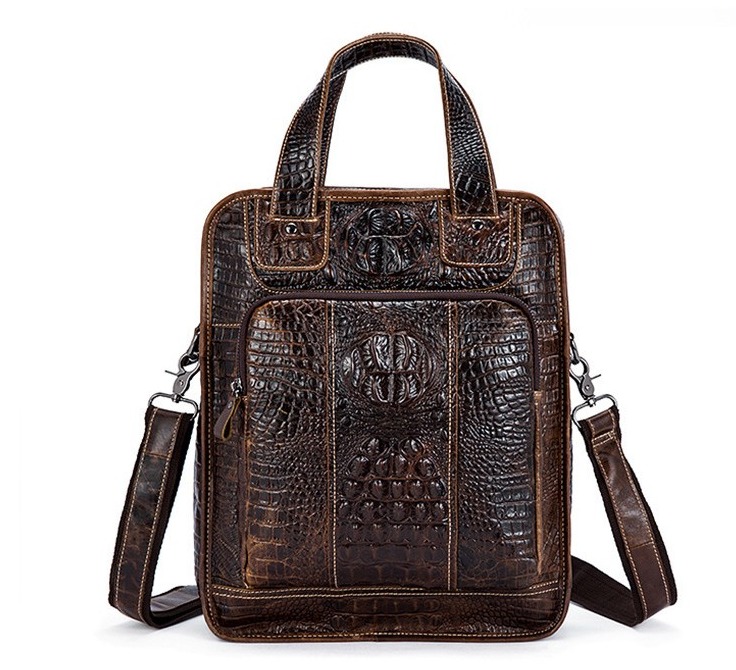 Túi Đeo Chéo Nam Da Bò Vân Cá Sấu Cao Cấp PL033