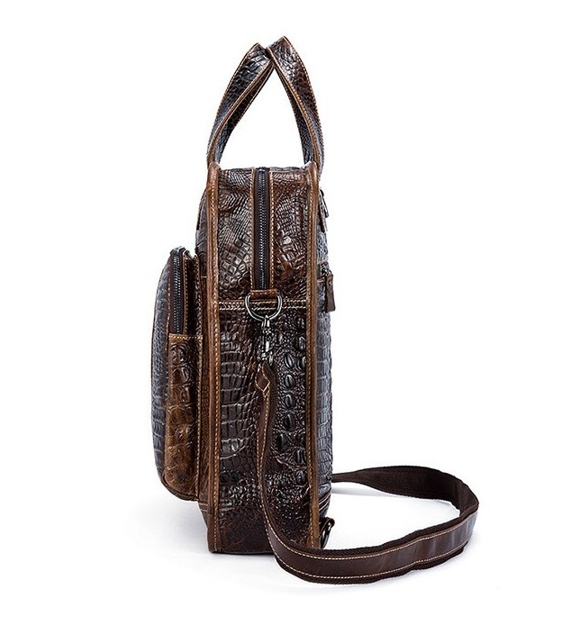 Túi Đeo Chéo Nam Da Bò Vân Cá Sấu Cao Cấp PL033