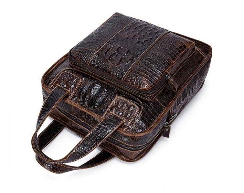Túi Đeo Chéo Nam Da Bò Vân Cá Sấu Cao Cấp PL033