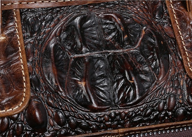 Túi Đeo Chéo Nam Da Bò Vân Cá Sấu Cao Cấp PL033