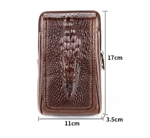 Bao Da Đựng Điện Thoại Đeo Hông Vân Cá Sấu IP056
