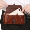 Bao Da Điện Thoại Đeo Thắt Lưng Da Bò IP036